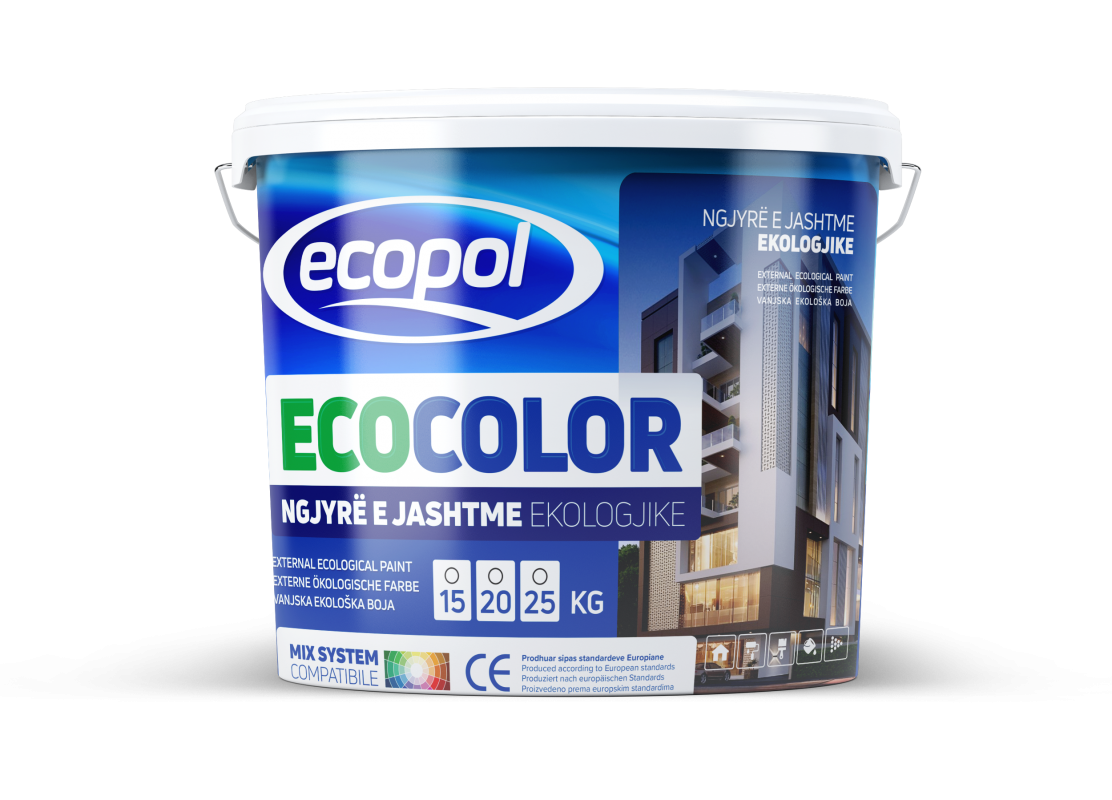 Extra Acrylic plastic facade with silica and fibers 